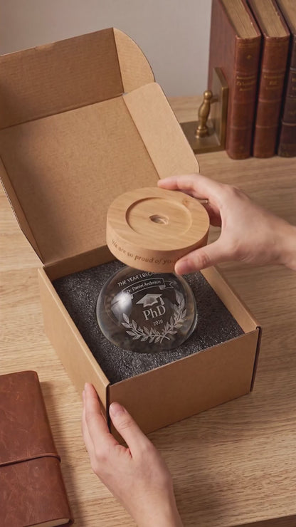 Personalized Phd Graduation Gift, Class of 2026 Crystal Ball Night Light,Phinished Gift, PhD Grad Gift,Custom PhD Doctorate Gift for Him Her 76d5a986-1ec7-40ba-a7f8-12fb1b8029ea-PSL1777693017287328-converted.mp4