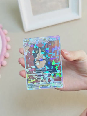 Personalized Pet as PKM Card, Turn your pet into a PKM, Custom Photo Anime Poke Card, Gift For Him, Gift For Her, Pet Lover Gift Cat Gift