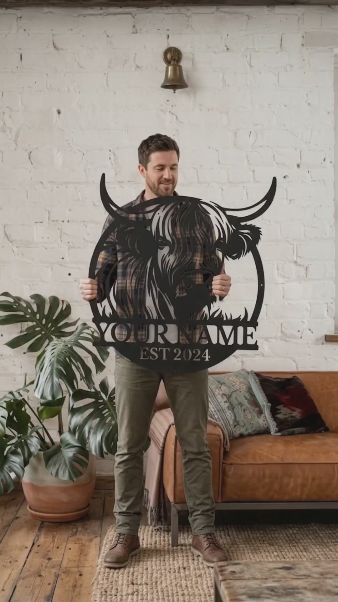 Personalized Highland Cow Metal Sign: Custom Name Wall Decor 21571b6a-ef57-471f-930d-1fbbaf65c928-PSL1764123826250234-converted.mp4