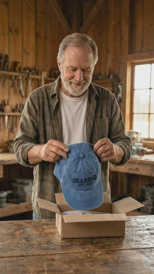 Personalised Grandpa Hat with Est Year, Embroidered Granddad Cap, Pregnancy Announcement Gift, Vintage Baseball Cap, Grandpa Birthday Gift c64477e1-beda-44f3-a3ad-813767745e7d-PSL1776996758909574.mp4