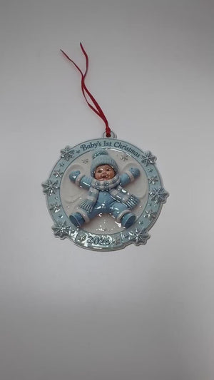 Personalized Baby First Christmas Ornament, Custom Name 1776-2026 Keepsake, 3D Relief Print
