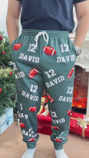 American Football Custom Name, Number - Personalized Sweatpants