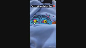 Kpop Demon Hunters Tiger Embroidered Sweatshirt Cute Demon Hunter Tiger Embroidered Sweatshirt Derpy Demon Tiger Hoodie Huntrix Fan Gift