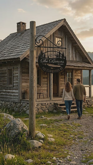 Personalized Mountain Cabin Metal Sign, Custom Family Name Sign, Rustic Outdoor Lodge Decor, Lake House Address Sign, Cabin Gift for Couples e9664a1d-3d51-405e-8944-5a7e7c6383b7-PSL1774861128977682.mp4