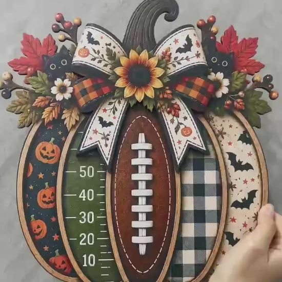 Football Pumpkin Door Sign, Halloween Fall Wreath, Autumn Sports Decor, Game Day GIFT 2026, Harvest Front Door Hanging, Football Fan Gift 8fdee9c0-2029-4ac3-9724-a5040eacf269-ghfgy.mp4