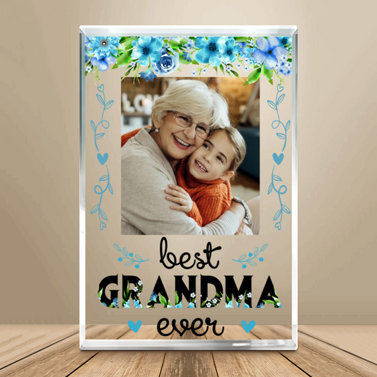 Personalize Best Grandma Ever Acrylic, Custom Grandma Photo Gift, Mother s Day Gift, Gift For Grandma