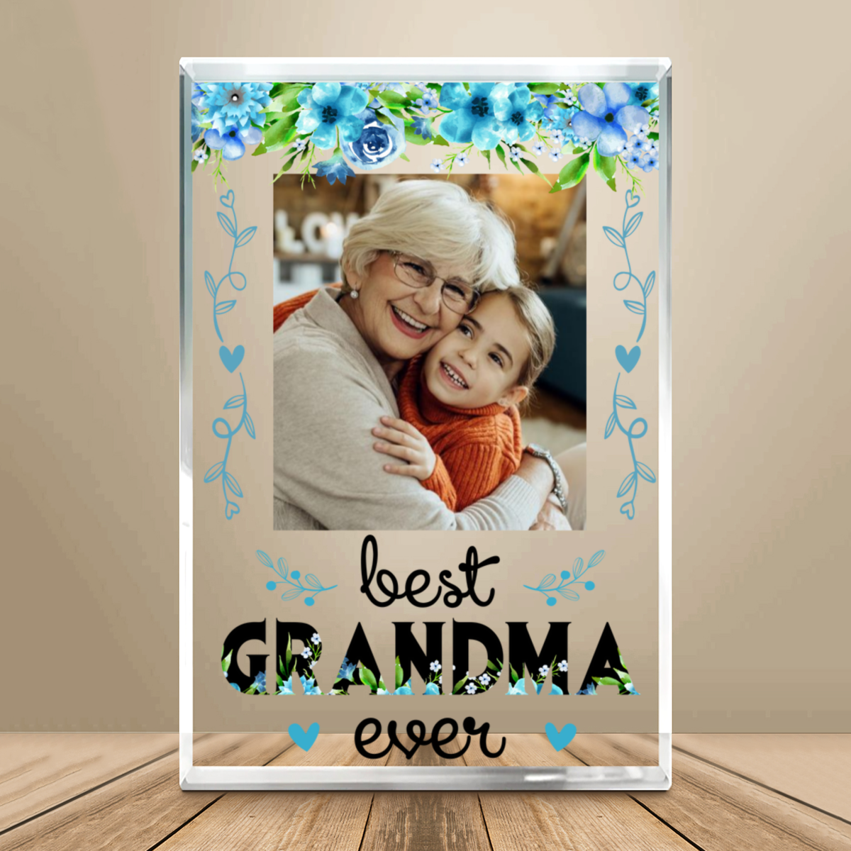 Personalize Best Grandma Ever Acrylic, Custom Grandma Photo Gift, Mother s Day Gift, Gift For Grandma