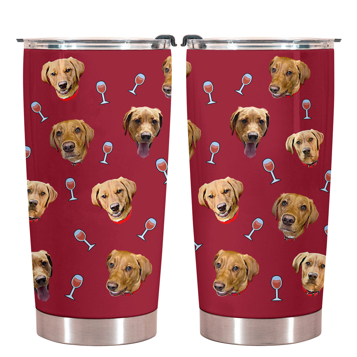 Personalized Dog Paw Photo Tumbler