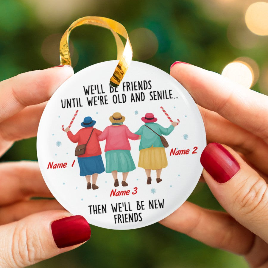 Custom Ornament For Friends, Friendship Ornament 2025, Christmas Gift, Gift For Friends, Christmas Keepsake, Gift For Her, Besties Ornament