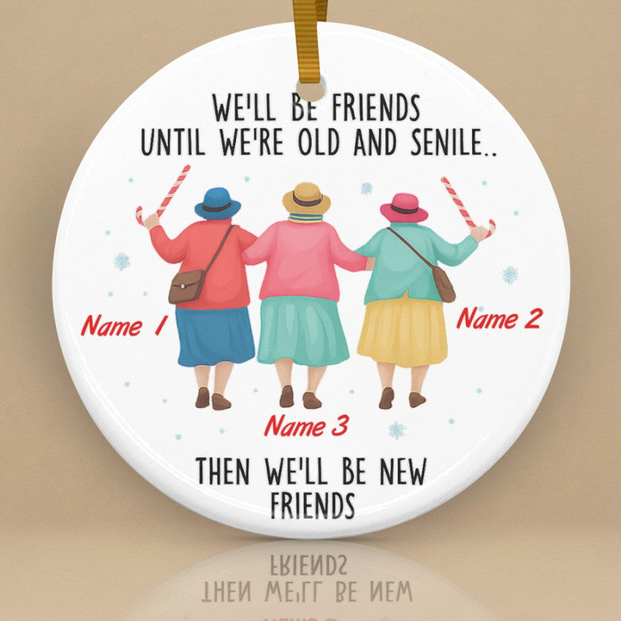 Custom Ornament For Friends, Friendship Ornament 2025, Christmas Gift, Gift For Friends, Christmas Keepsake, Gift For Her, Besties Ornament