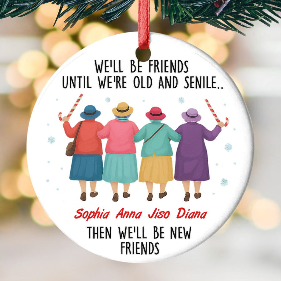 Custom Ornament For Friends, Friendship Ornament 2025, Christmas Gift, Gift For Friends, Christmas Keepsake, Gift For Her, Besties Ornament