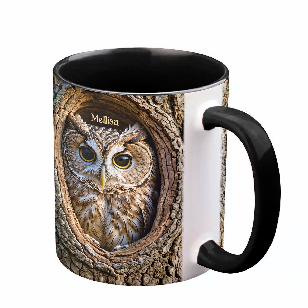 Owl Accent Mug Personalized Silent Watcher 2D Print