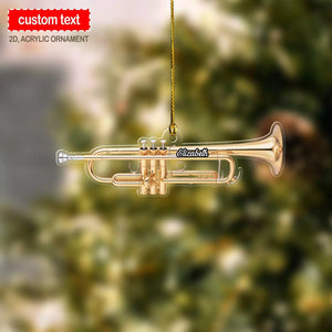 Trumpet Custom Christmas Ornament 2d Flat Ornament Trumpet Lover Gift Musical