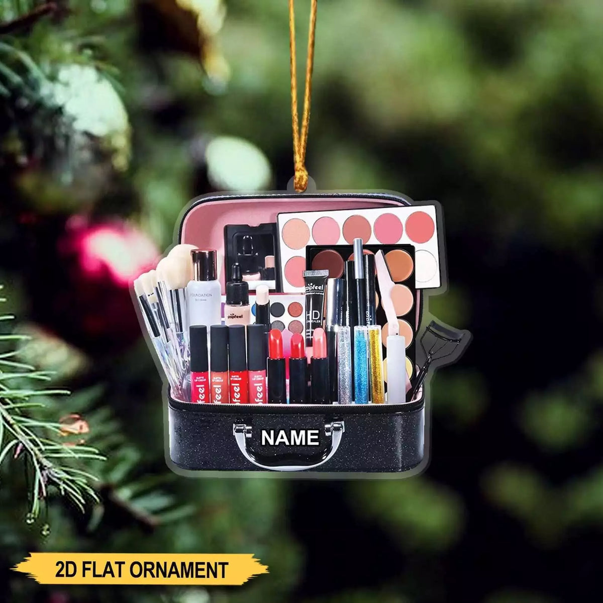 Makeup Box Custom Name Christmas Ornament 2d Flat Ornament Gift For Makeup