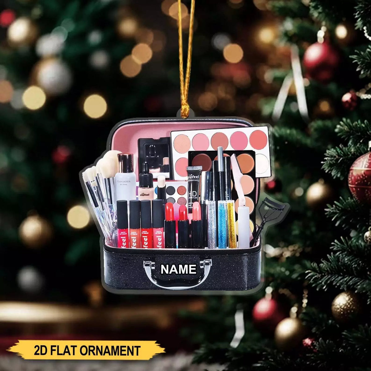 Makeup Box Custom Name Christmas Ornament 2d Flat Ornament Gift For Makeup