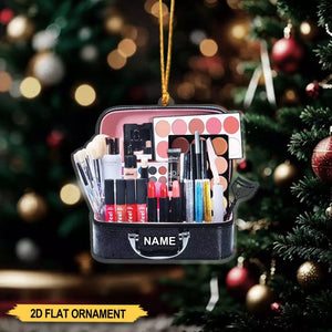 Makeup Box Custom Name Christmas Ornament 2d Flat Ornament Gift For Makeup
