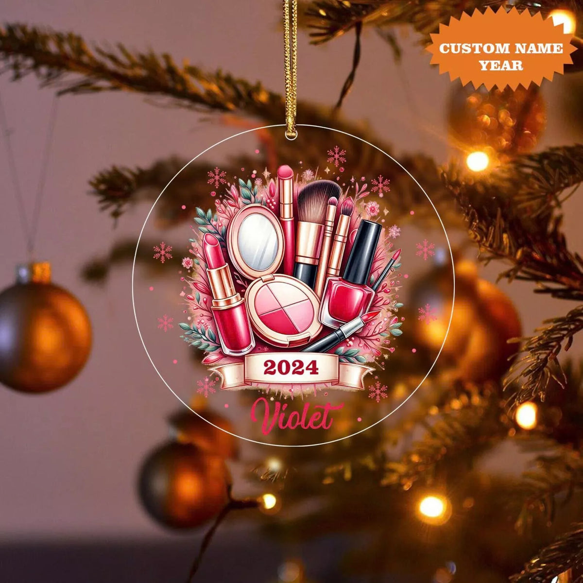 Personalized Makeup Christmas Ornament Artist Christmas Ornament Decor Gift