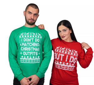 Christmas matching green red funny shirts matching outfits but I do tees