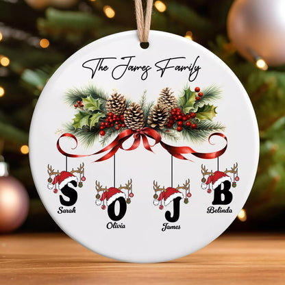 Personalized Family Christmas Ornaments Family Christmas Ornament Personalized