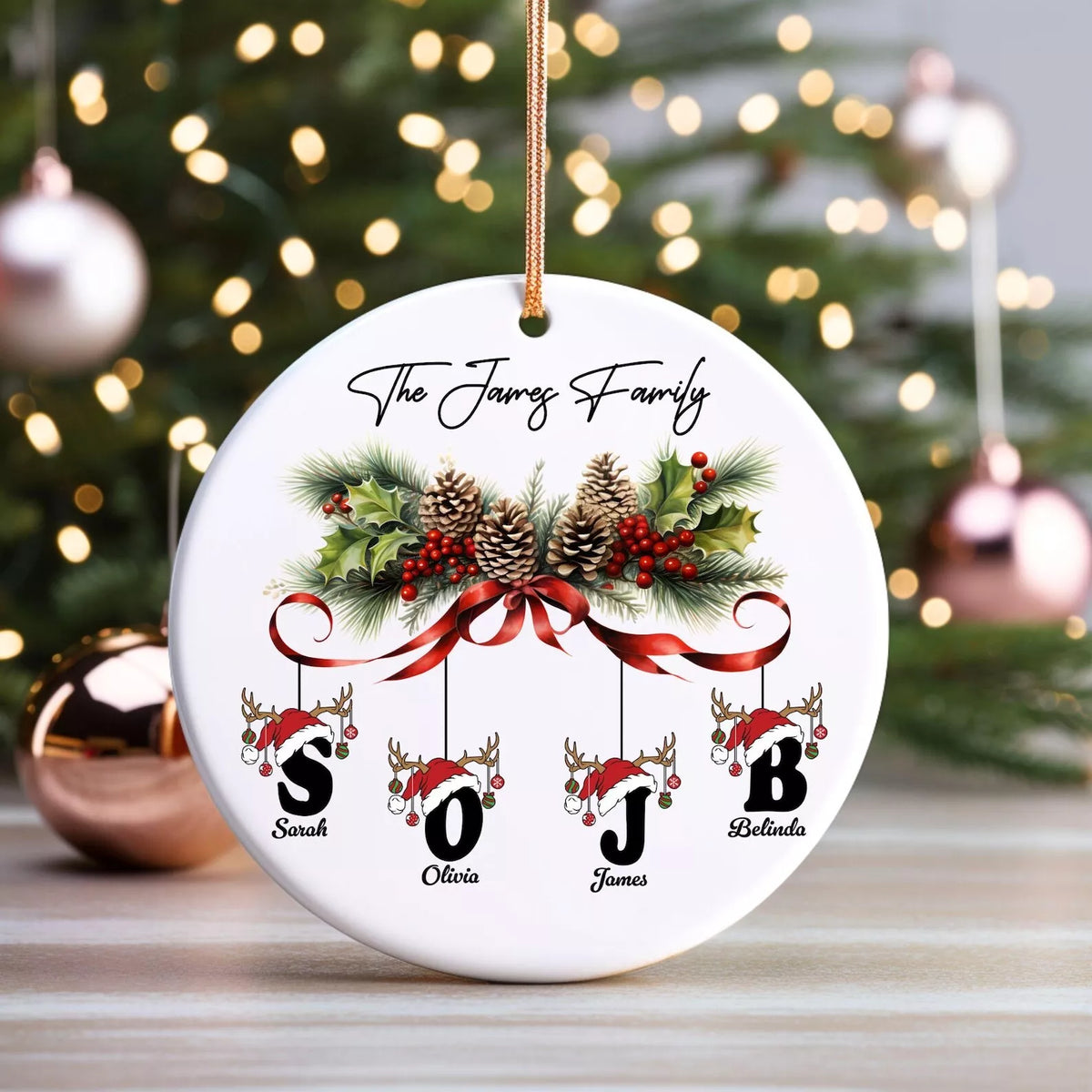 Personalized Family Christmas Ornaments Family Christmas Ornament Personalized