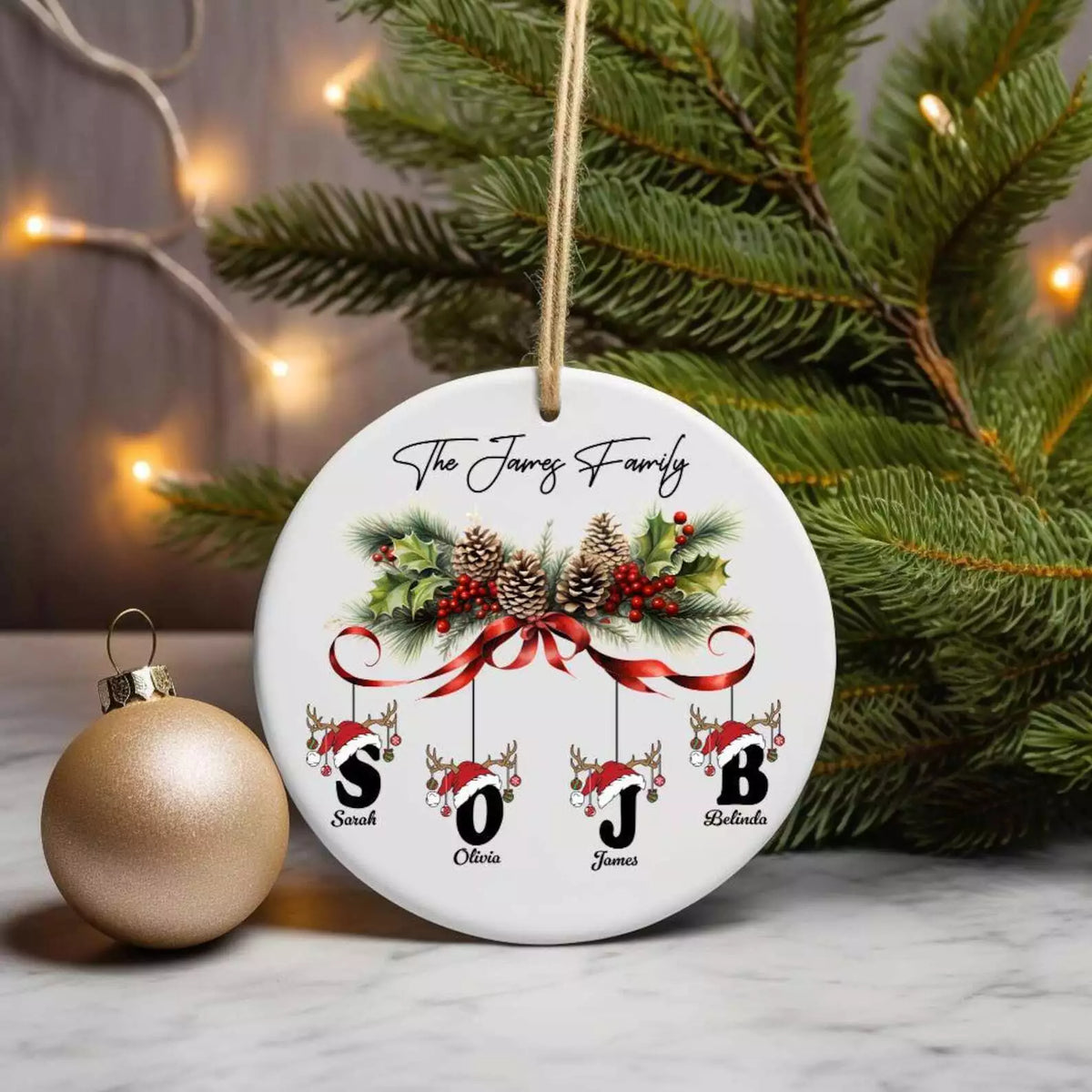 Personalized Family Christmas Ornaments Family Christmas Ornament Personalized