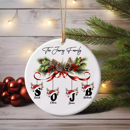 Personalized Family Christmas Ornaments Family Christmas Ornament Personalized