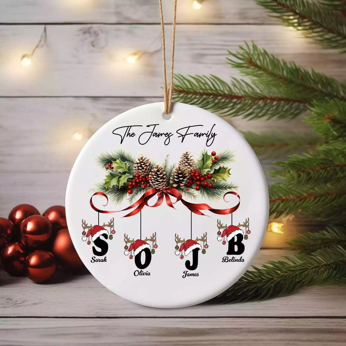 Personalized Family Christmas Ornaments Family Christmas Ornament Personalized