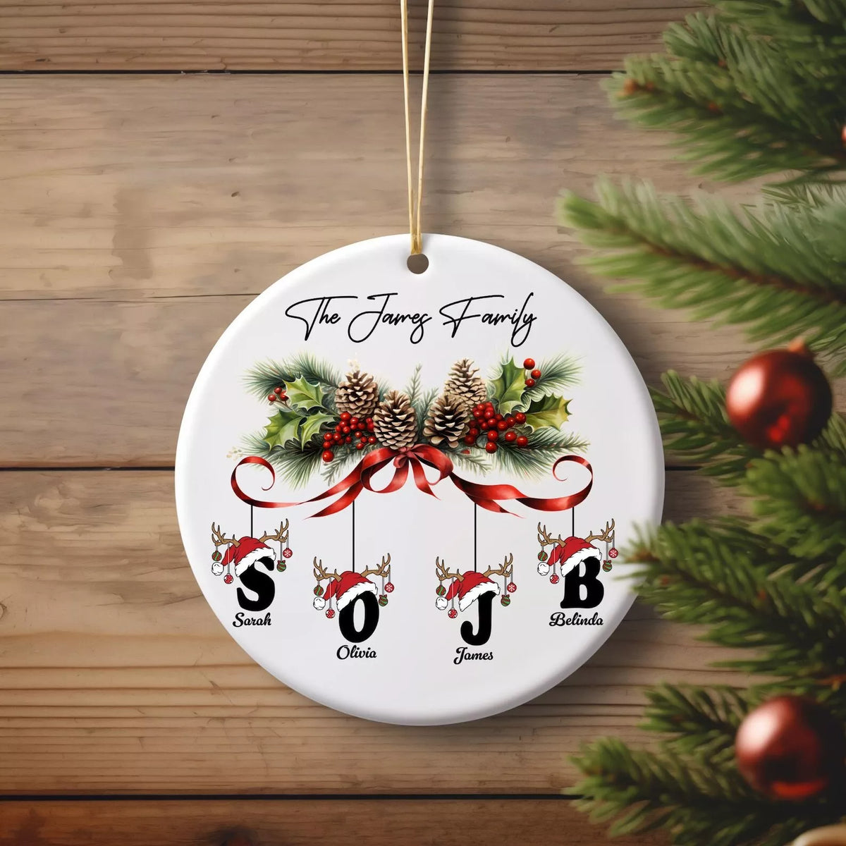 Personalized Family Christmas Ornaments Family Christmas Ornament Personalized