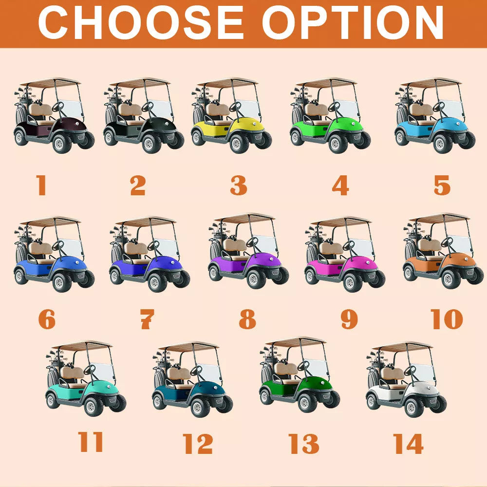 Golf Cart Christmas 2d Acrylic Ornament, Gift For Golf Lover, Tree Decor Xmas