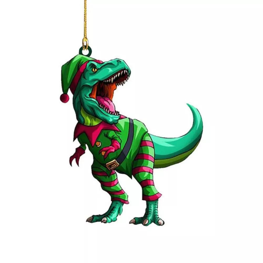 2D Christmas Dinosaur Hanging Ornaments Dinosaur Hanging Decoration Christmas