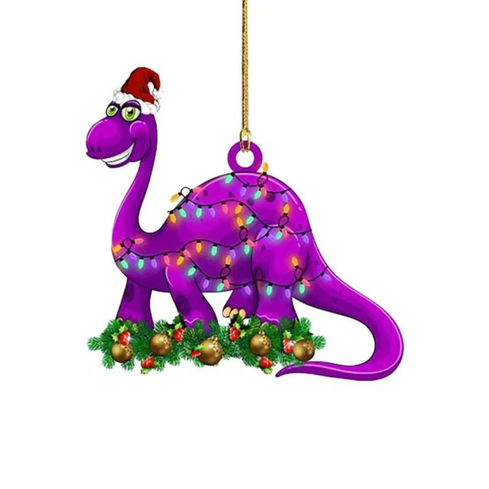 2D Christmas Dinosaur Hanging Ornaments Dinosaur Hanging Decoration Christmas