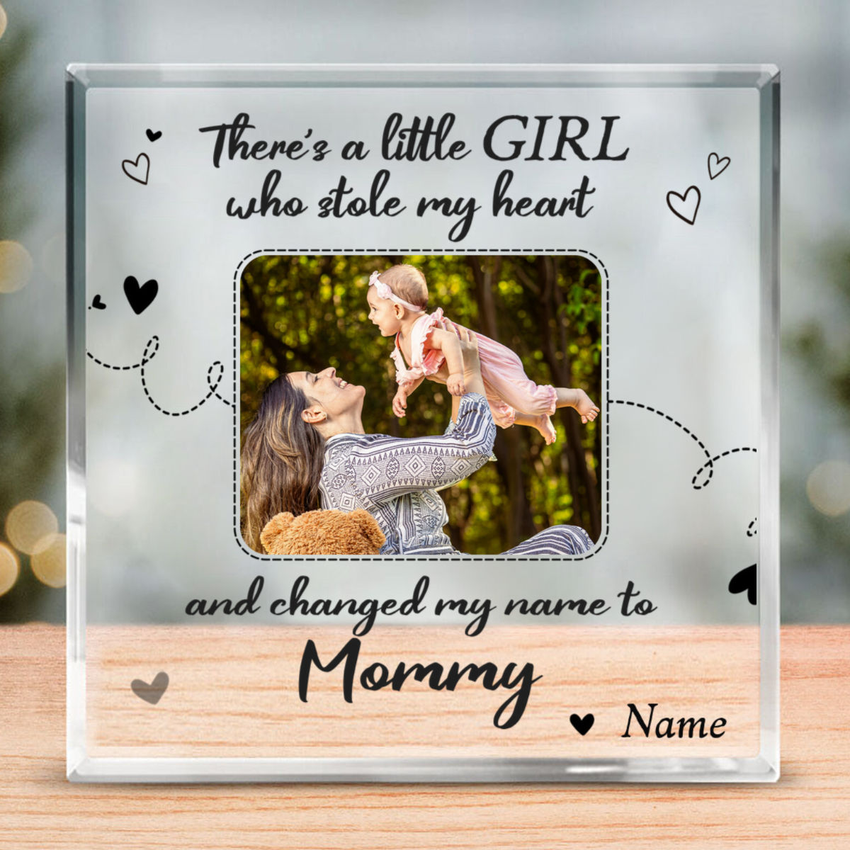 1st Mother’s Day Gift From Girl/Boy, New Mom And Daugther/Son Acrylic Plaque, Gifts For Mom From Husband, Mommy Gifts