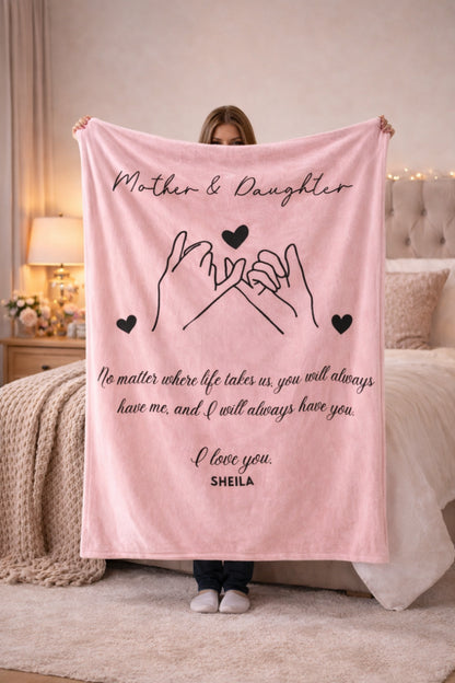 Mother Daughter Blanket Gift from Daughter, Mother's Day Gift, Mother Daughter Gift, Custom Gift, Personalized Gift from Daughter To Mother