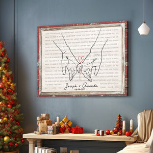 Sentimental Couple Gift for Valentine Custom Lyric Song Canvas Print