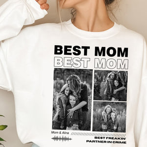 Custom Best Mom Photo Shirt Sweatshirt, Mother's Day Gift, Vintage 90s Custom Bootleg Shirt, Personalized Mother Gift , Birthday Gift For Daughter and Mom