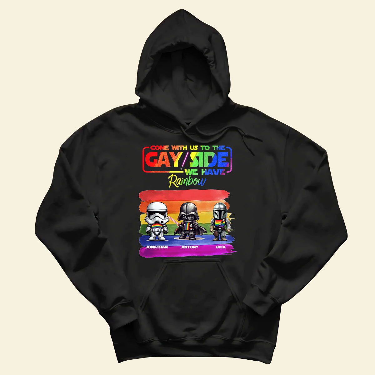 Funny Personalized LGBT T-Shirt - Come With Us To The Gay Side - Customized Apparel for Gay Lesbian Trans Bi - Gift for LGBT Month, Birthday, Anniversary