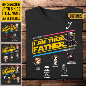 Best Custom T Shirts - I Am Their Father - Customized Shirt for Father's Day Birthday Anniversary