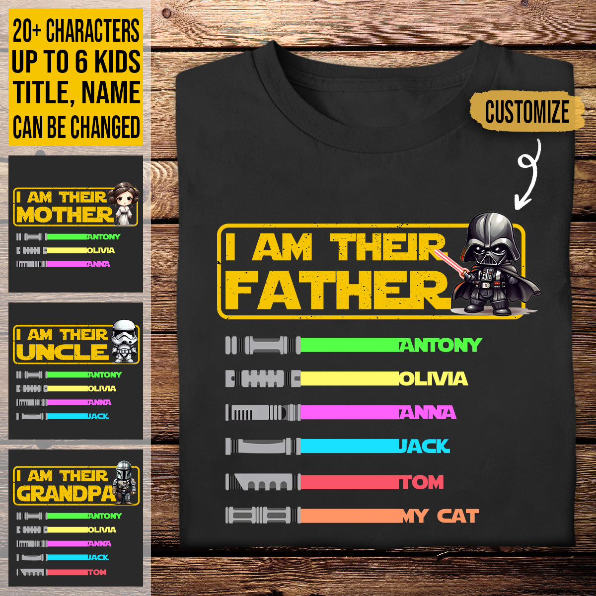 Personalized T-Shirt For Dad - I Am Their Father - Dad - Daddy - Papa - Customized Apparel Gifts For Father's Day Birthday Anniversary T-Shirt For Dad