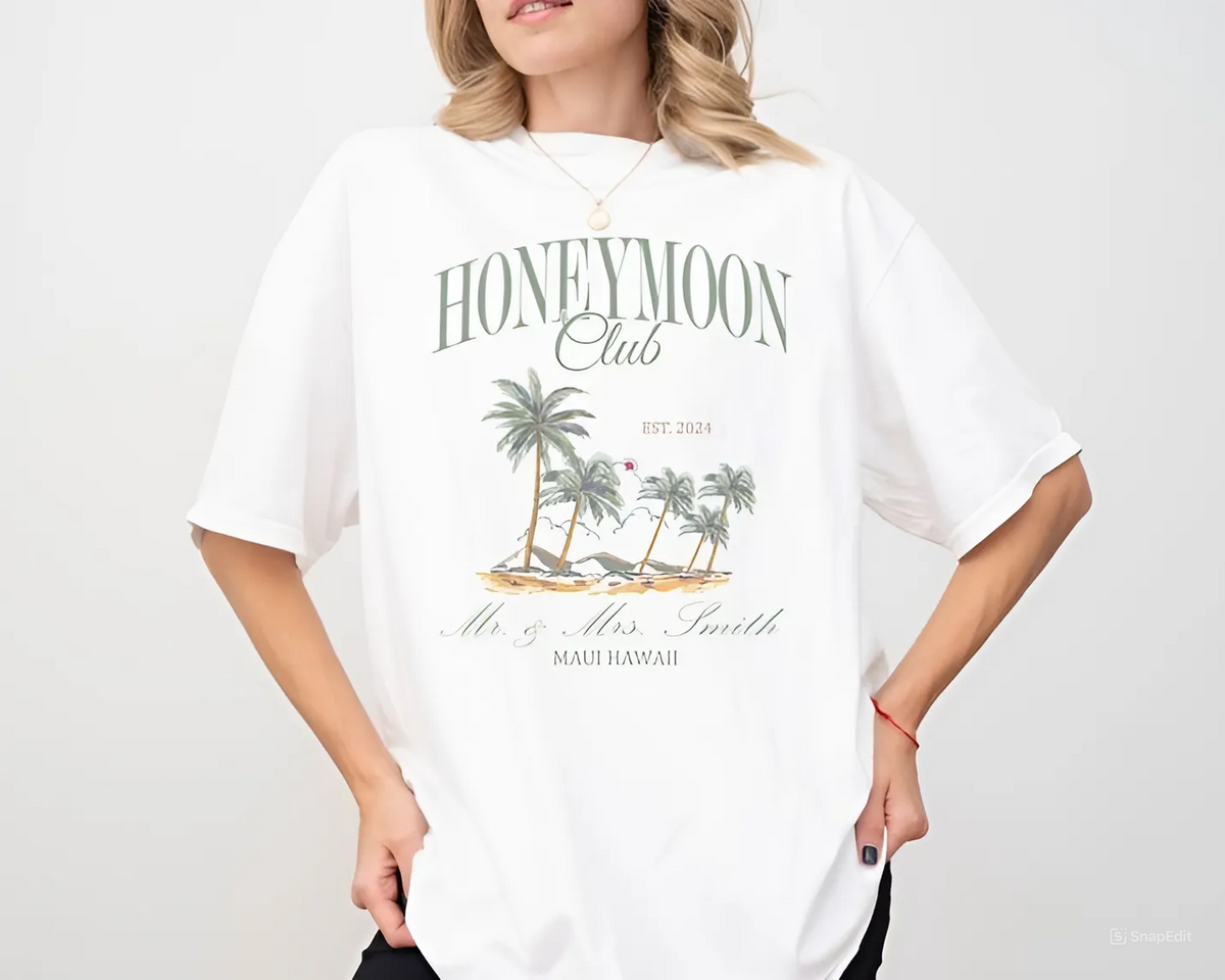 Mr and Mrs Shirts, Custom Couples Honeymoon Vacation Shirts, Just Married Shirt, Hubby Wifey Shirt, His and Hers Shirts, Honeymoon Vibes Tee