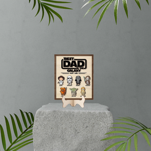 Personalized Star Wars Father's Day Wooden Sign, Funny Star Wars Dad Gift with Custom Names, Best Dad Galaxy, Star Wars Wooden Sign For Dad