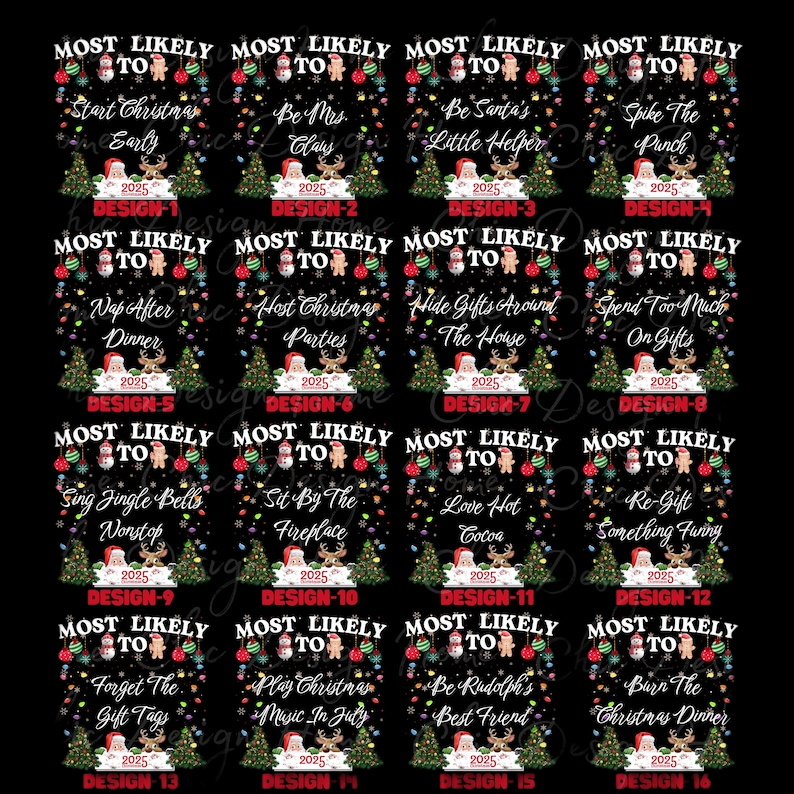 Funny 48 Quotes 'Most Likely To' Christmas Ornament: Personalized Ceramic Gift