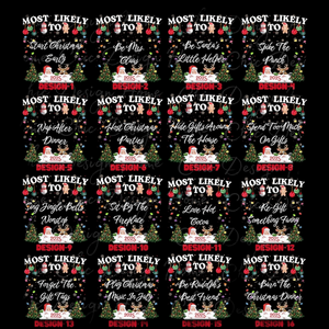 Funny 48 Quotes 'Most Likely To' Christmas Ornament: Personalized Ceramic Gift