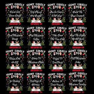 Funny 48 Quotes 'Most Likely To' Christmas Ornament: Personalized Ceramic Gift