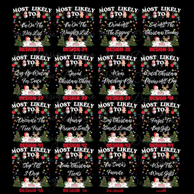 Funny 48 Quotes 'Most Likely To' Christmas Ornament: Personalized Ceramic Gift