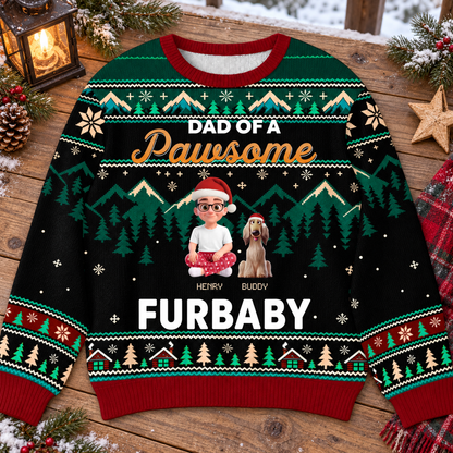 Custom Ugly Sweatshirt - Personalized Christmas Birthday Gifts For Dog Cat Lovers, Dog Dad And Mom, Cat Owners - Best Friend In Winter