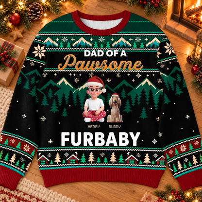 Custom Ugly Sweatshirt - Personalized Christmas Birthday Gifts For Dog Cat Lovers, Dog Dad And Mom, Cat Owners - Best Friend In Winter