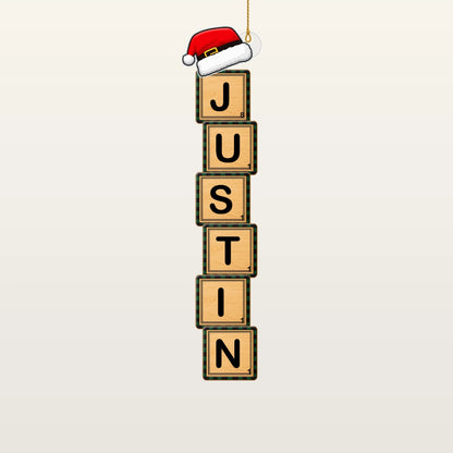 SP09 source-style hanger ornament — JUSTIN