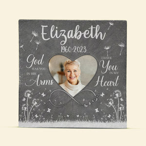 Custom Engraved Headstones - God Has You In His Arms - In Memory Stone Garden - Grave Stone Plaques