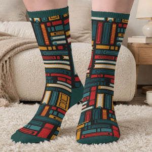 Shhhh I'm Reading - Custom Crew Socks - Personalized Bookish Gifts For Book Lovers, Bookworms, Readers