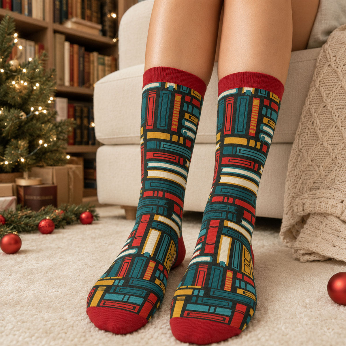 Shhhh I'm Reading - Custom Crew Socks - Personalized Bookish Gifts For Book Lovers, Bookworms, Readers